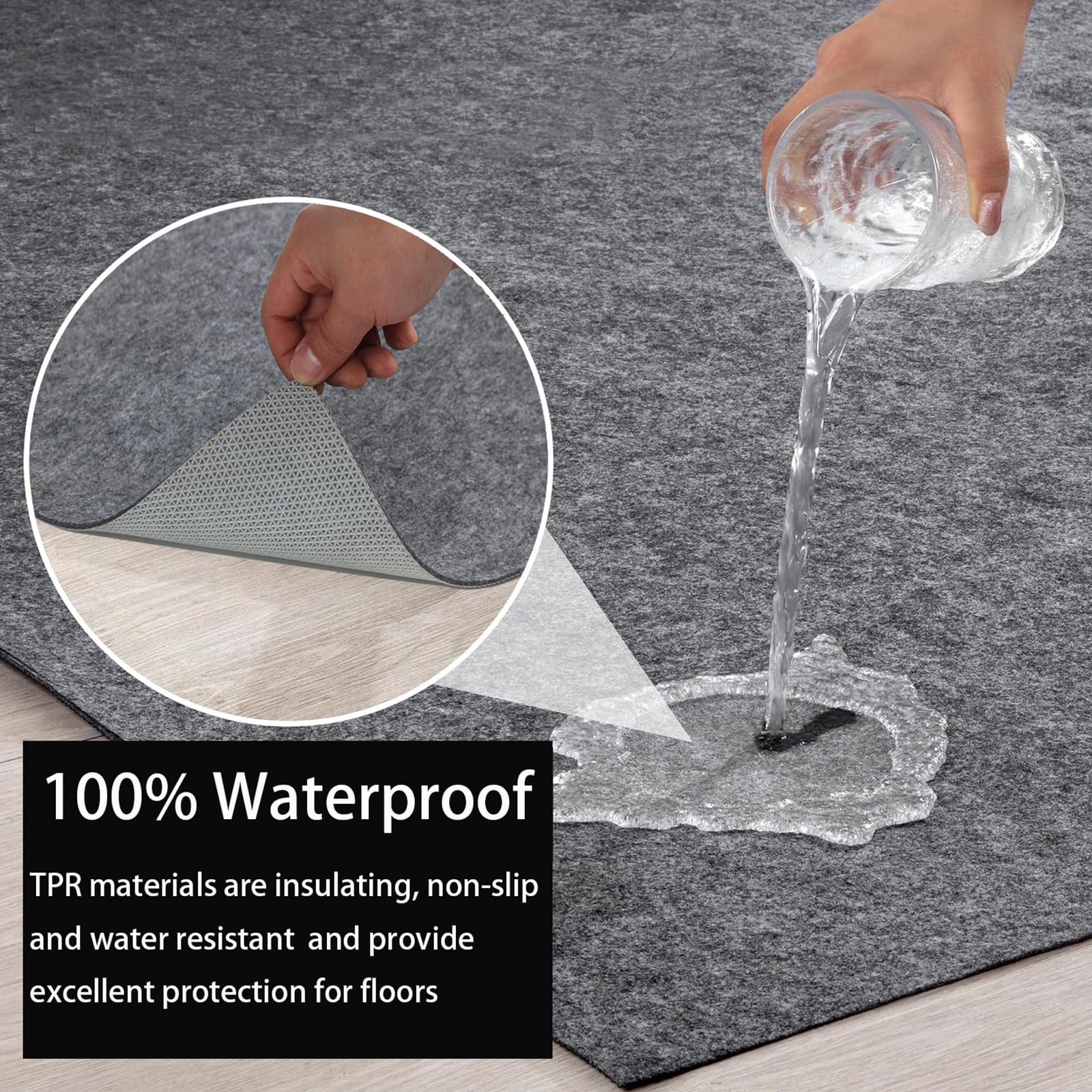 Amazon.com: Yxzhyaba Waterproof Rug Pad, 3x5 Ft Extra Large Area
